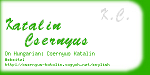 katalin csernyus business card